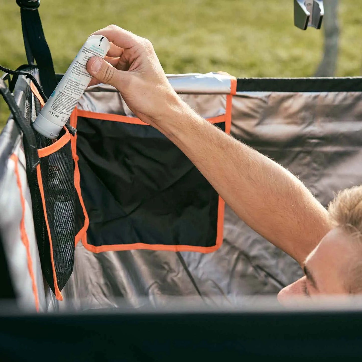 Duschzelt mit Regenhaube 100cm schwarz Vickywood