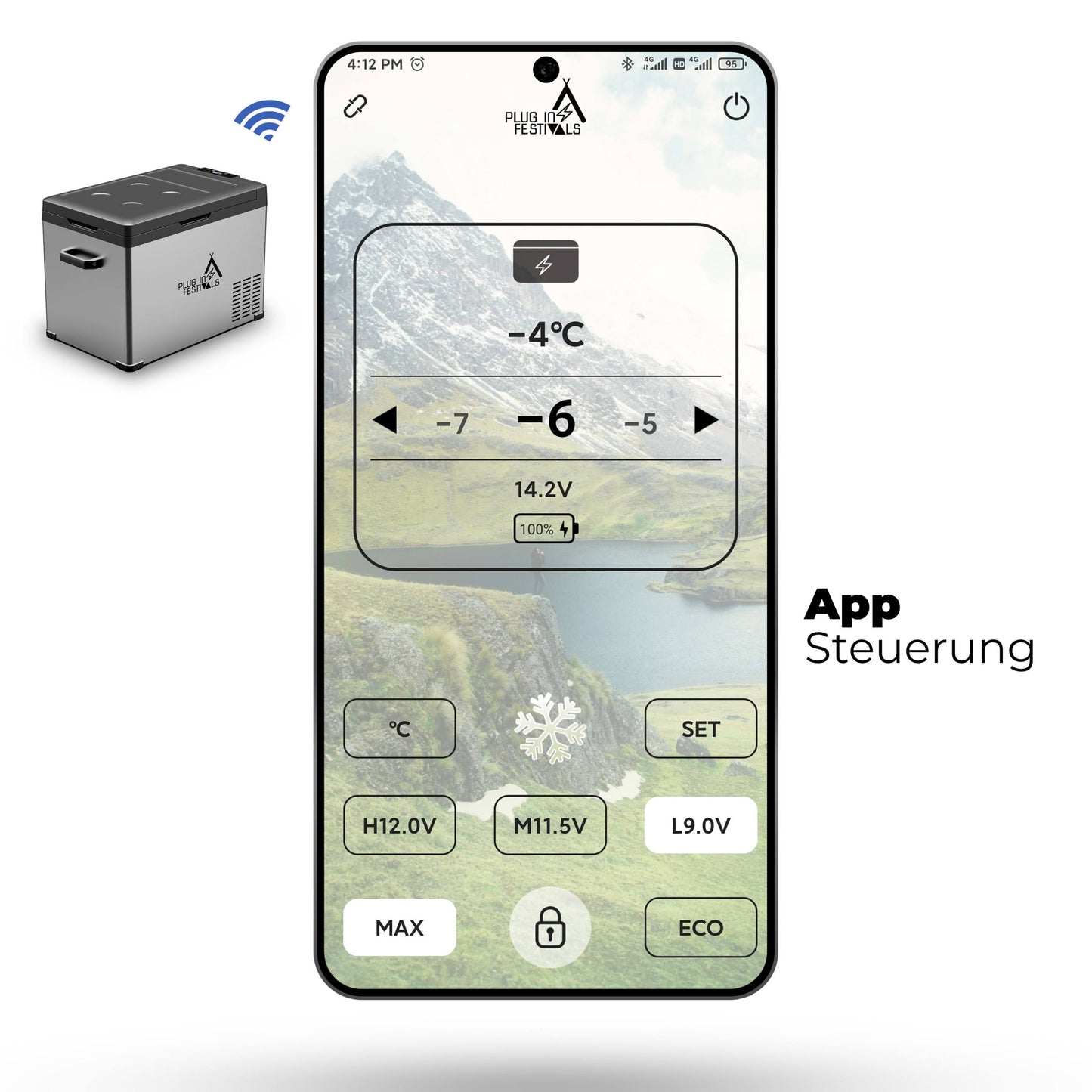 IceCube plug-in festivalcompressorkoeler met app-bediening